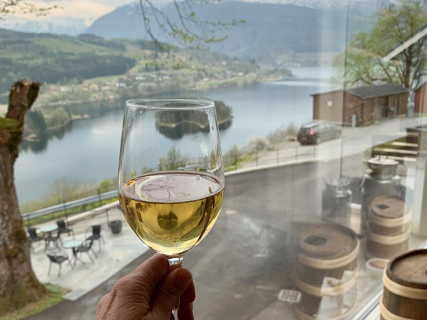 Wijnhuizen met mooi uitzicht noorwegen syse gard cider