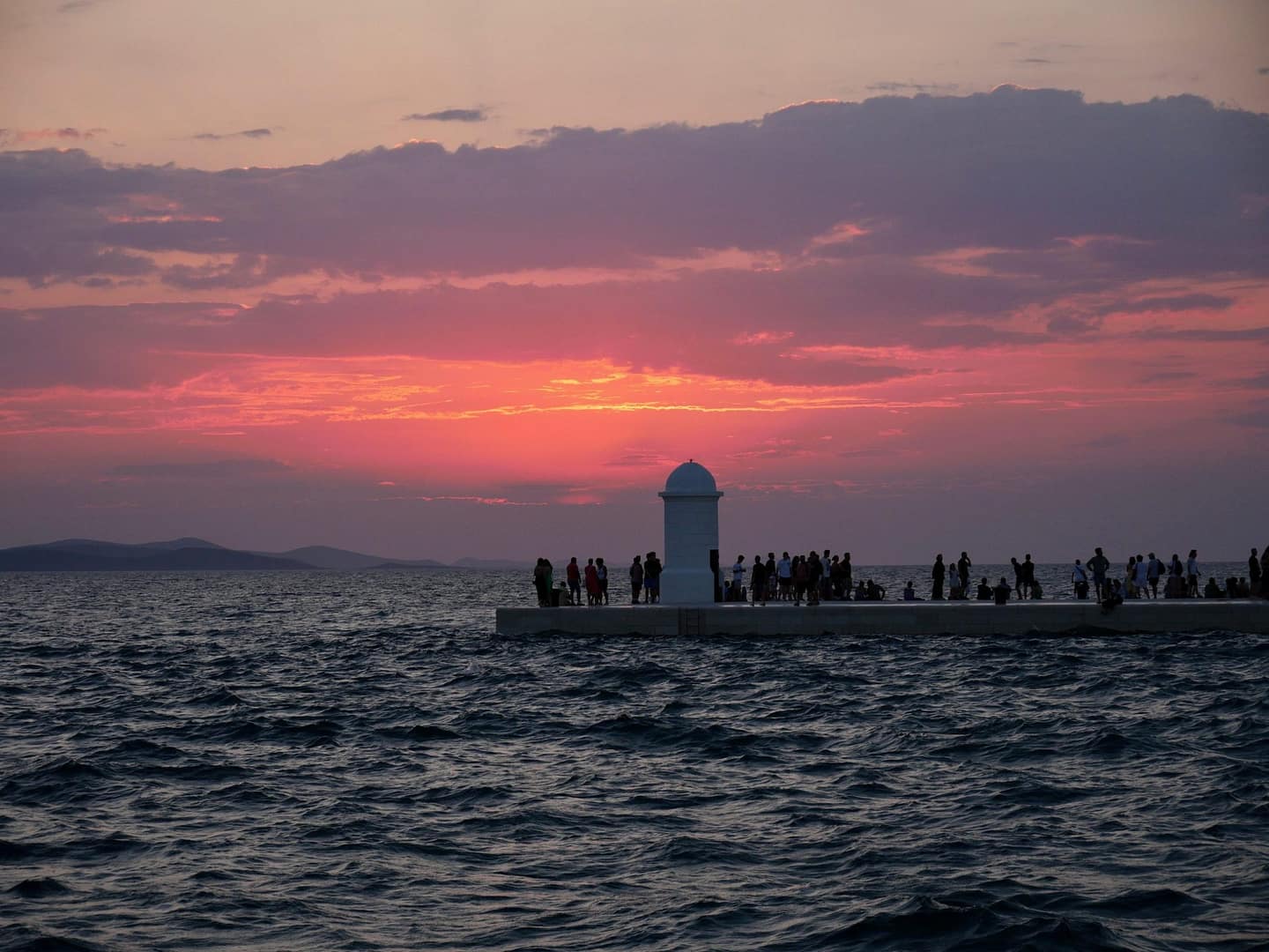 De zonsondergang in Zadar is de mooiste ter wereld