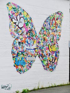 Street art bodø vlinder