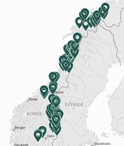 gratis shelters in Noorwegen
