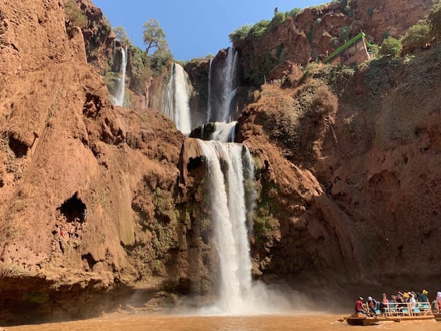 Mooie natuur in Marokko ouzoud watervallen